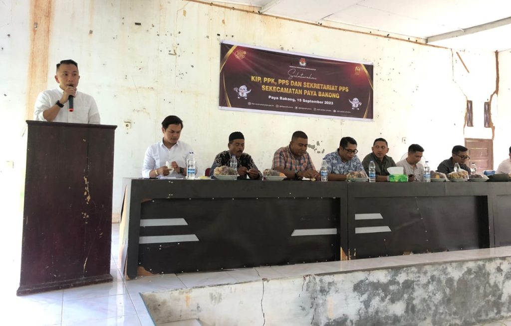 KIP Aceh Utara Silaturahmi Dengan PPK, PPS Dan Sekretariat PPS Sekecamatan Paya Bakong