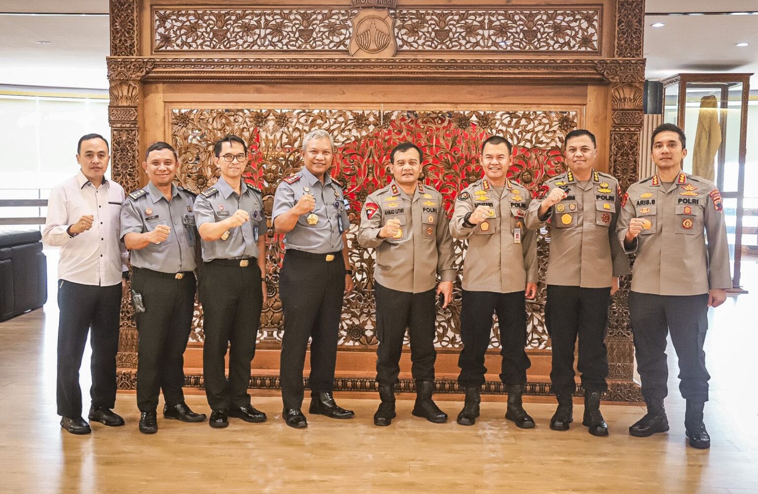 Perkuat Sinergitas dan Kolaborasi, Kakanwil Kemenkumham Jateng Lakukan Audiensi Bersama Kapolda Jateng