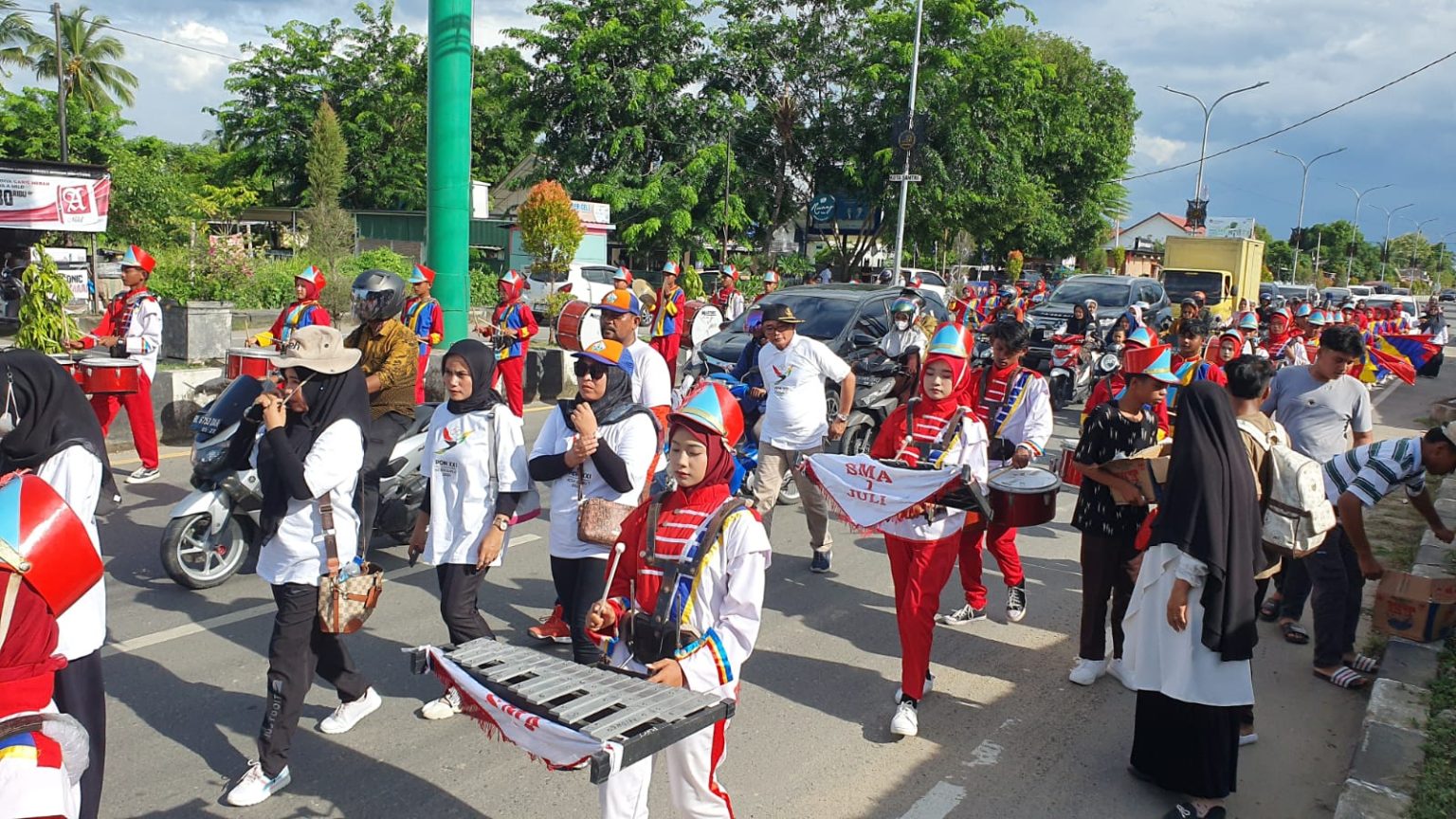 Rombongan Kirab Api PON XXI Aceh – Sumut, Disambut meriah oleh Pemkab Bireuen,