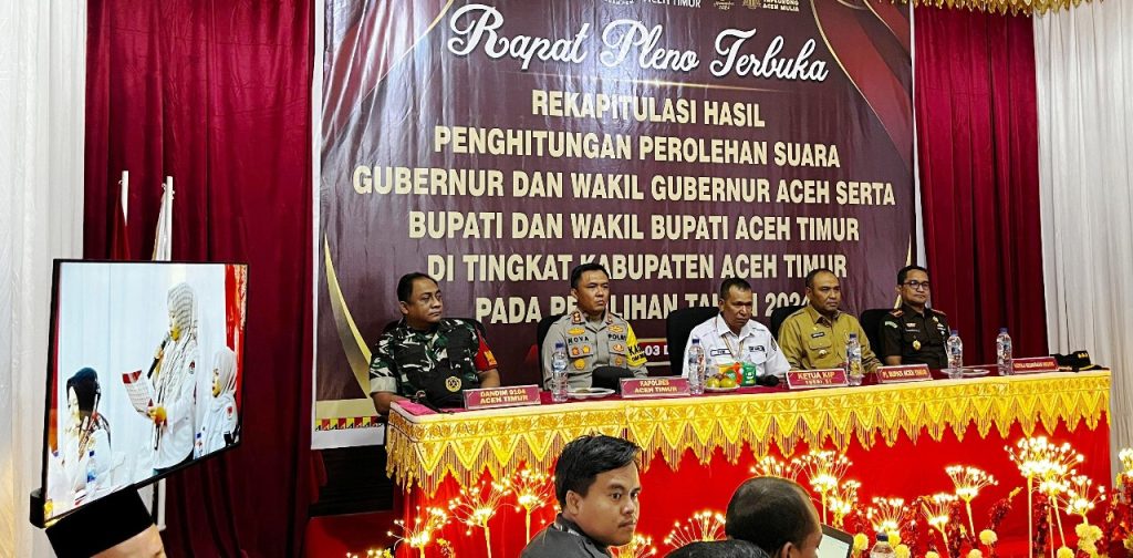 Pleno Tingkat Kabupaten Selesai, Kapolres Aceh Timur Ucapkan Terimakasih Atas Sinergitas Terwujudnya Pilkada yang Aman dan Lancar