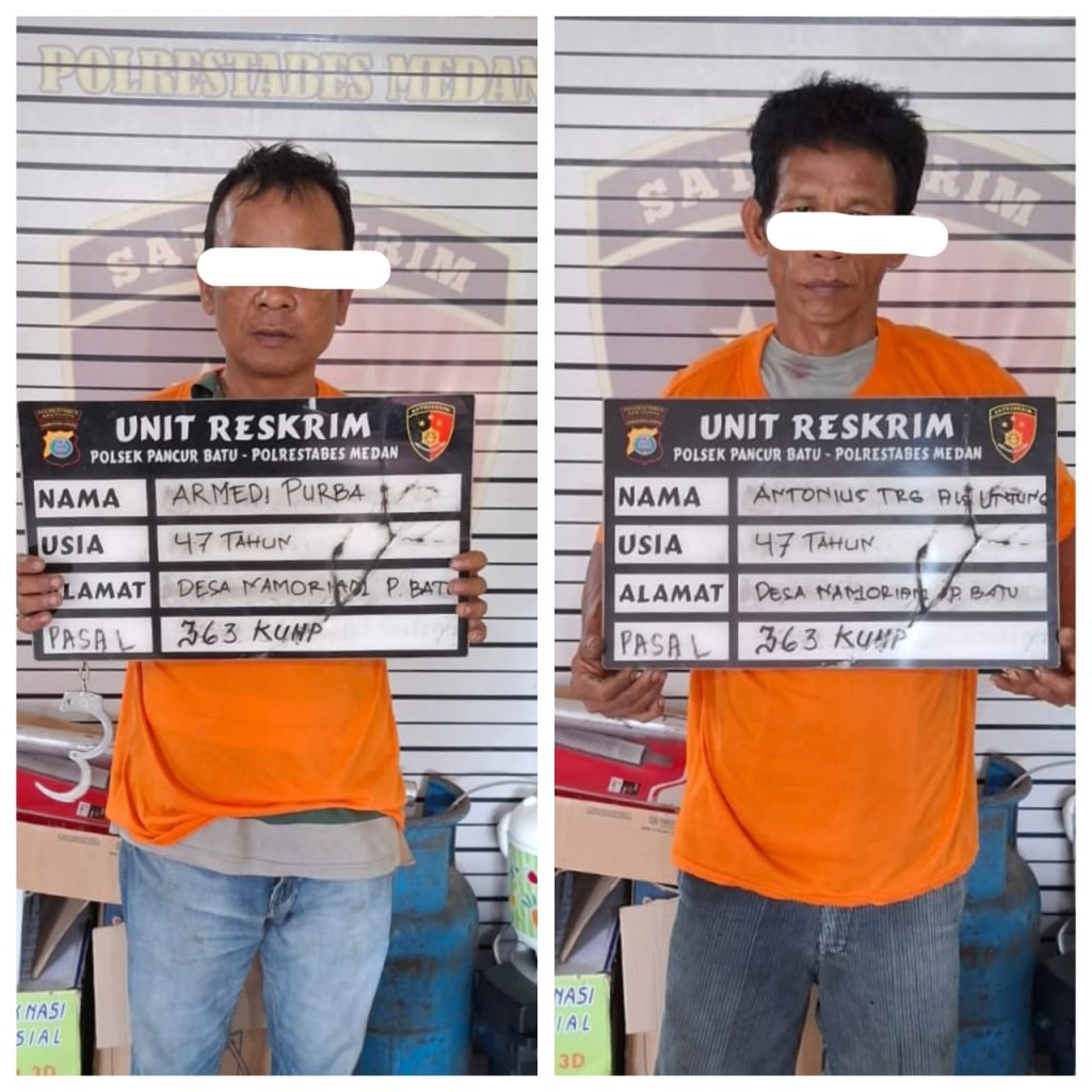 Polsek Pancur Batu Telah Berhasil Menangkap Dua Pelaku Dalam Kasus Pencurian.