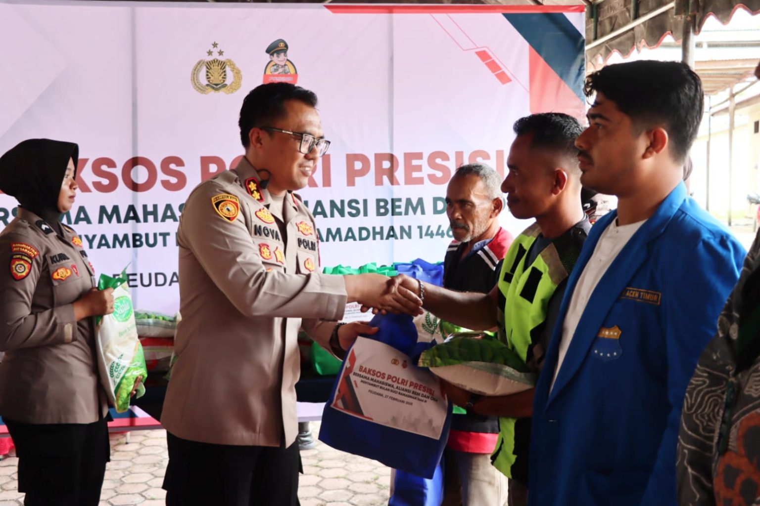 Kapolres Aceh Timur Laksanakan Baksos Polri Presisi Bersama BEM dan Wartawan Sambut Ramadhan 1446 H