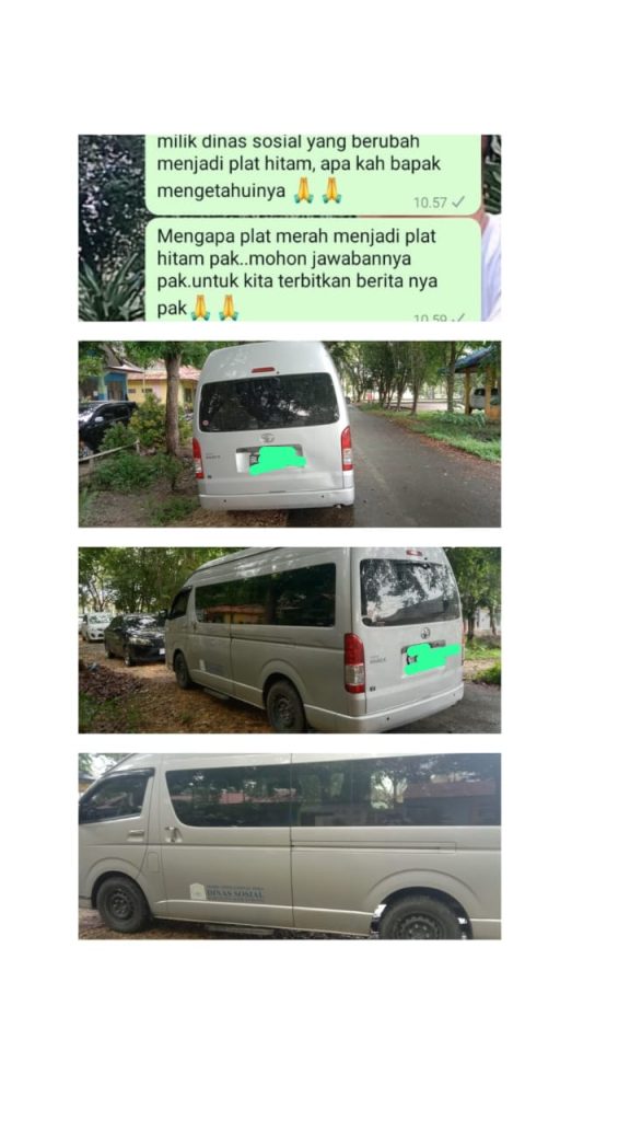 Diduga Mobil Dinas Sosial Milik Pemda Aceh Tamiang Berubah plat Dari Merah Jadi Hitam