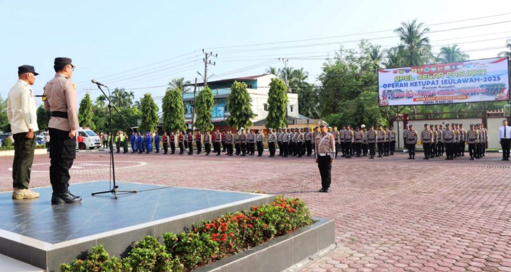 Polres Aceh Timur Gelar Apel Operasi Ketupat Seulawah 2025