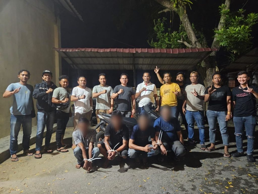 Pemberantasan Kejahatan Jalanan dan Premanisme, Satreskrim Polres Langsa Ungkap Sindikat Curanmor, Empat Tersangka Diamankan
