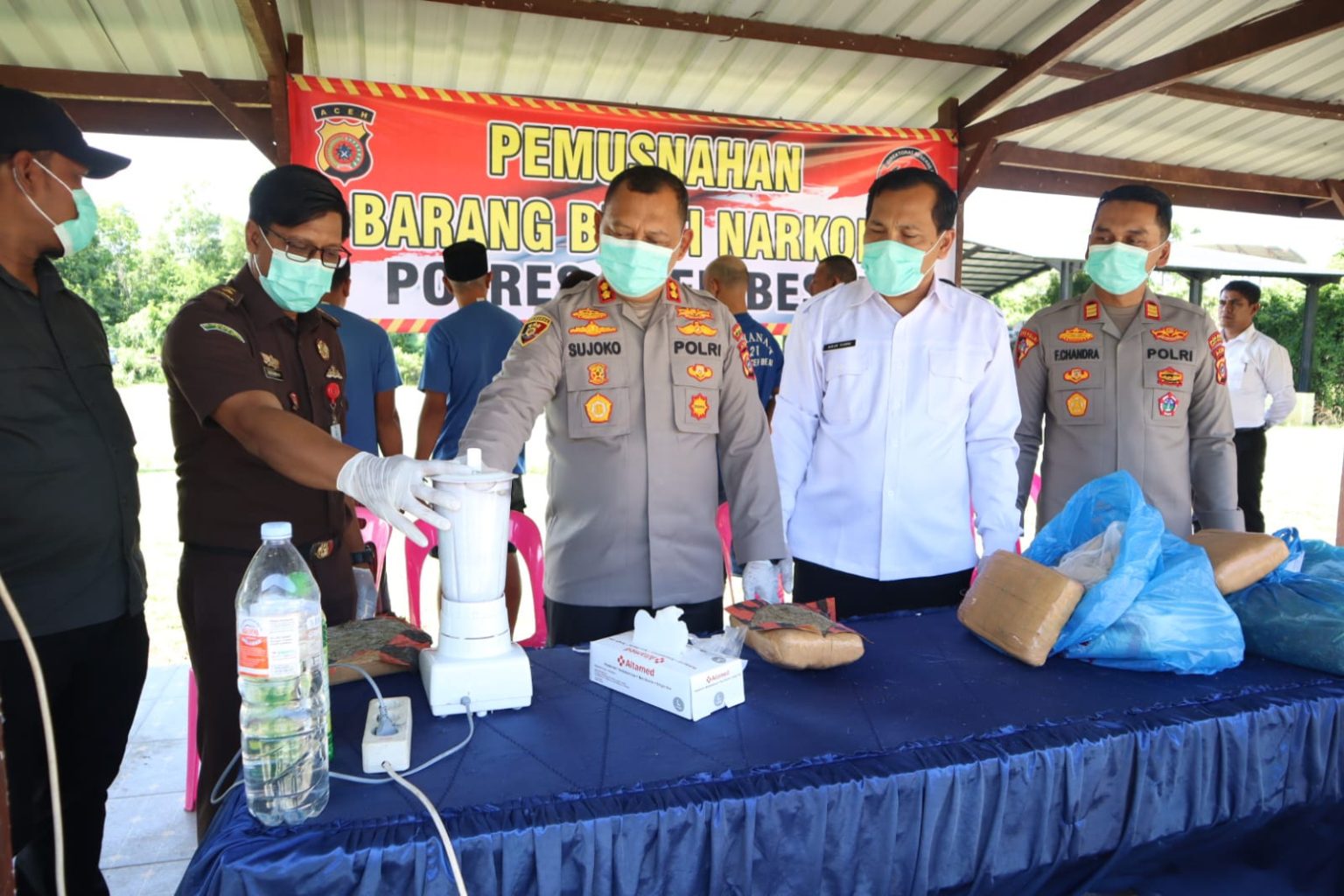 Tegas Lawan Narkoba! Kapolres Aceh Besar: Pemusnahan Ini Bukti Nyata Komitmen Kami