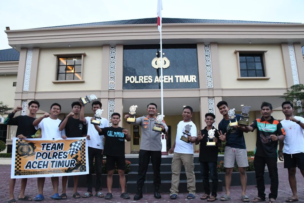 Tim Polres Aceh Timur Sukses Membawa Pulang 8 Trophy di Kejuaraan Grasstrack Piala Kapolda Aceh