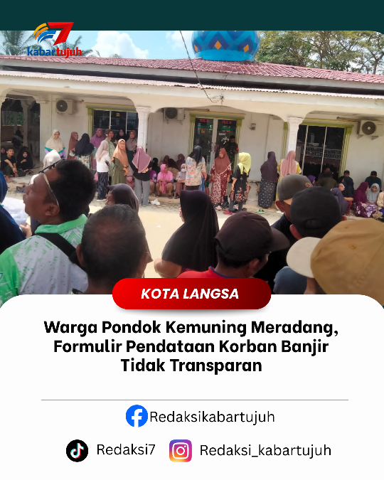 Kantor geuchik Pondok Kemuning di Geruduk Warga , Protes Pembagian Formulir Bantuan Banjir