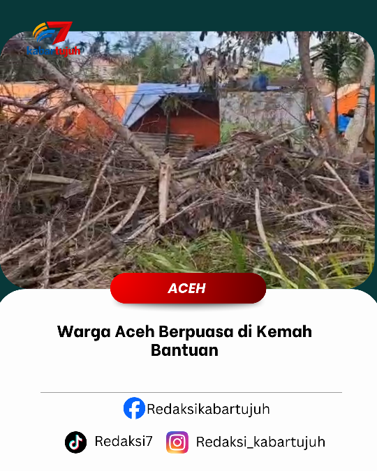 Warga Aceh Berpuasa di Kemah Bantuan