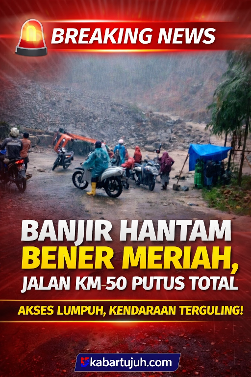 BREAKING NEWS: Banjir Hantam Bener Meriah, Jalan Km 50 Putus Total — Akses Lumpuh, Kendaraan Terguling!