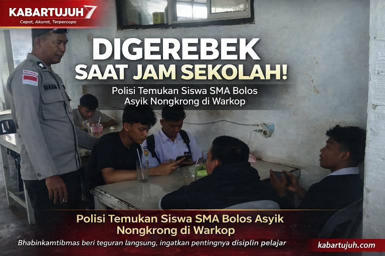 Digerebek Saat Jam Sekolah! Polisi Temukan Siswa SMA Asyik Nongkrong di Warkop