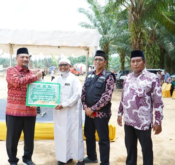 Ground Breaking Mesjid Agung, Bupati Armia Lanjutkan Pembangunan sebagai Icon Keagamaan di Aceh Tamiang