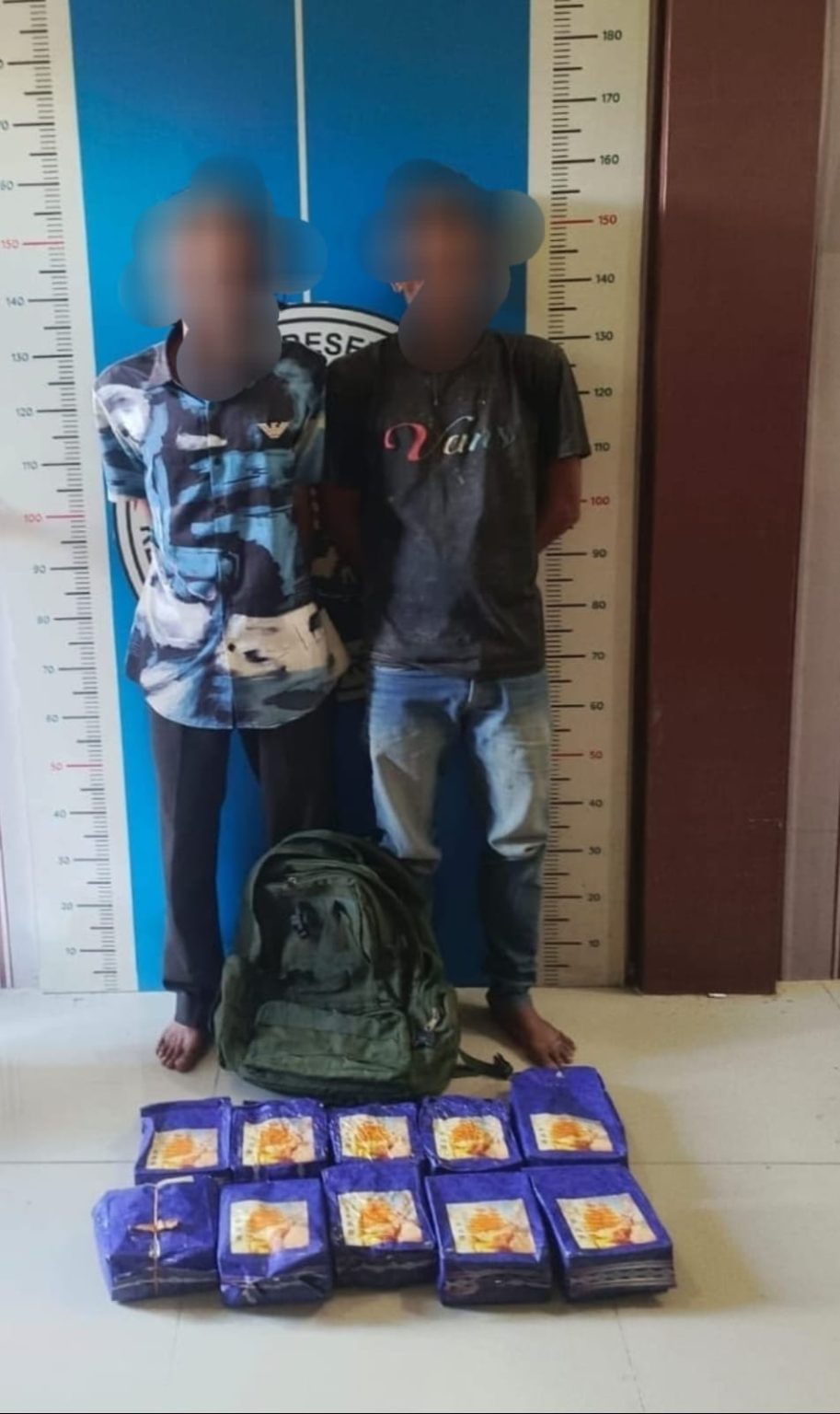 Dua Tersangka diciduk membawa 10,6 Kilogram Sabu.