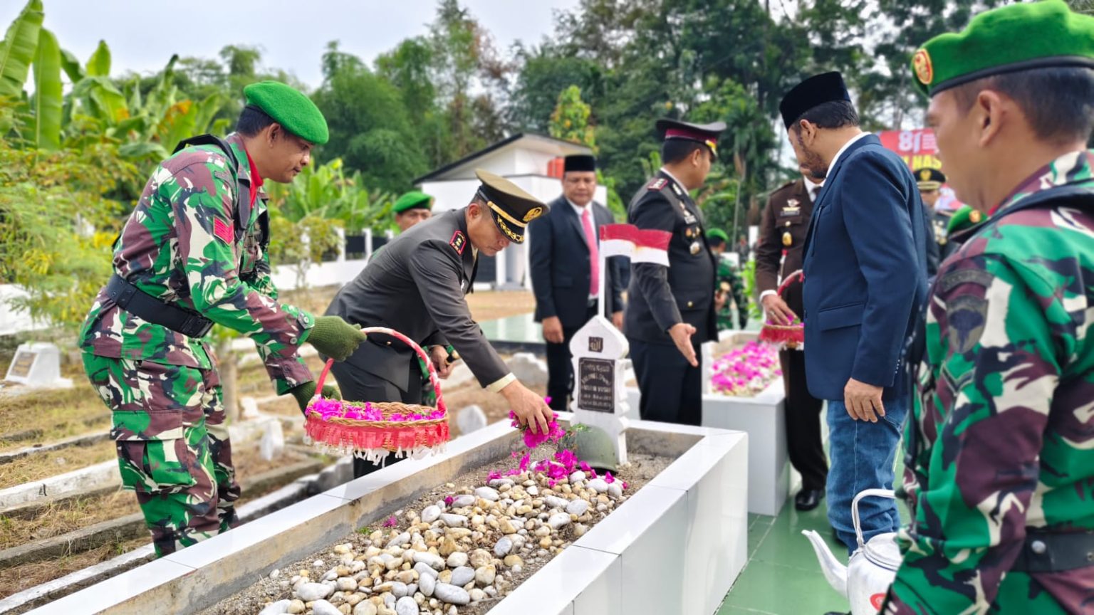 Kodim 0111/Bireuen Laksanakan Ziarah Nasional dalam Rangka HUT ke-81 Kemerdekaan RI.