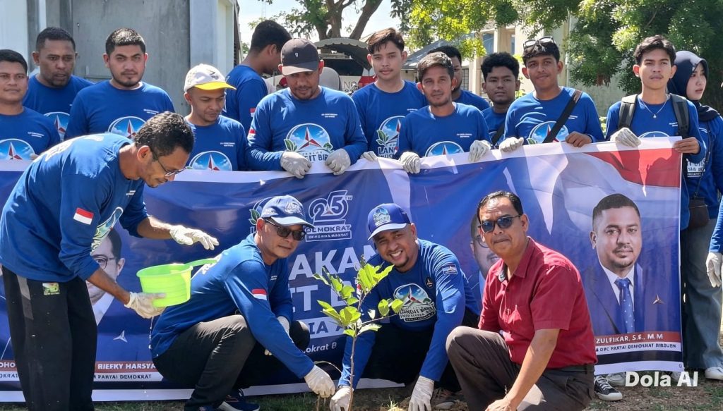 Gerakan Langit Biru Indonesia Asri di Bireuen, Demokrat Tanam Pohon hingga Donor Darah
