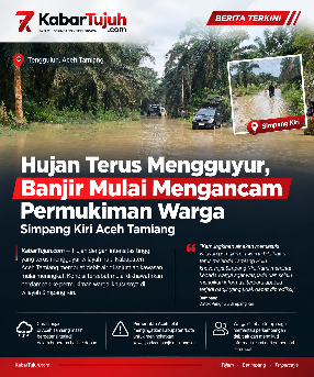 Hujan Terus Mengguyur, Banjir Mulai Mengancam Permukiman Warga Simpang Kiri