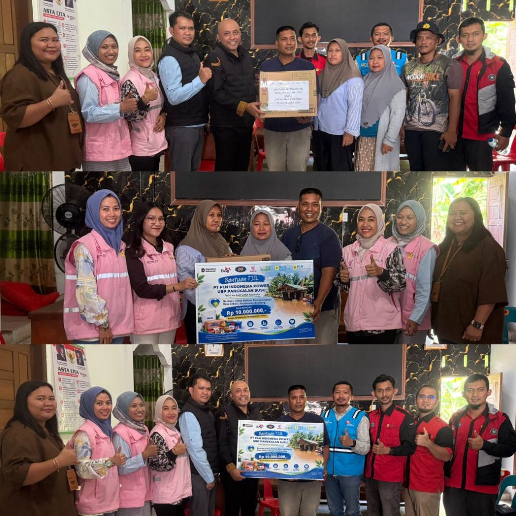 Wujud Kepedulian Kemanusiaan, PLN Indonesia Power Bantu Korban Banjir Desa Sekoci Kabupaten Langkat