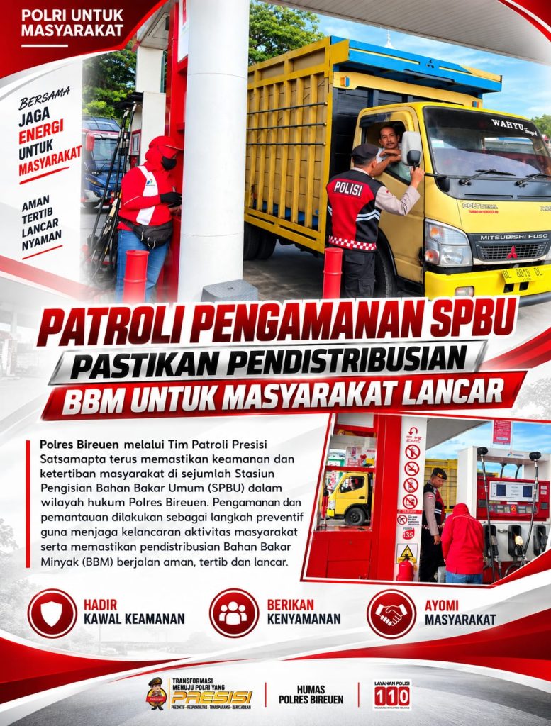 Polres Bireuen Kawal Aktivitas di SPBU, Pastikan Pendistribusian BBM Lancar