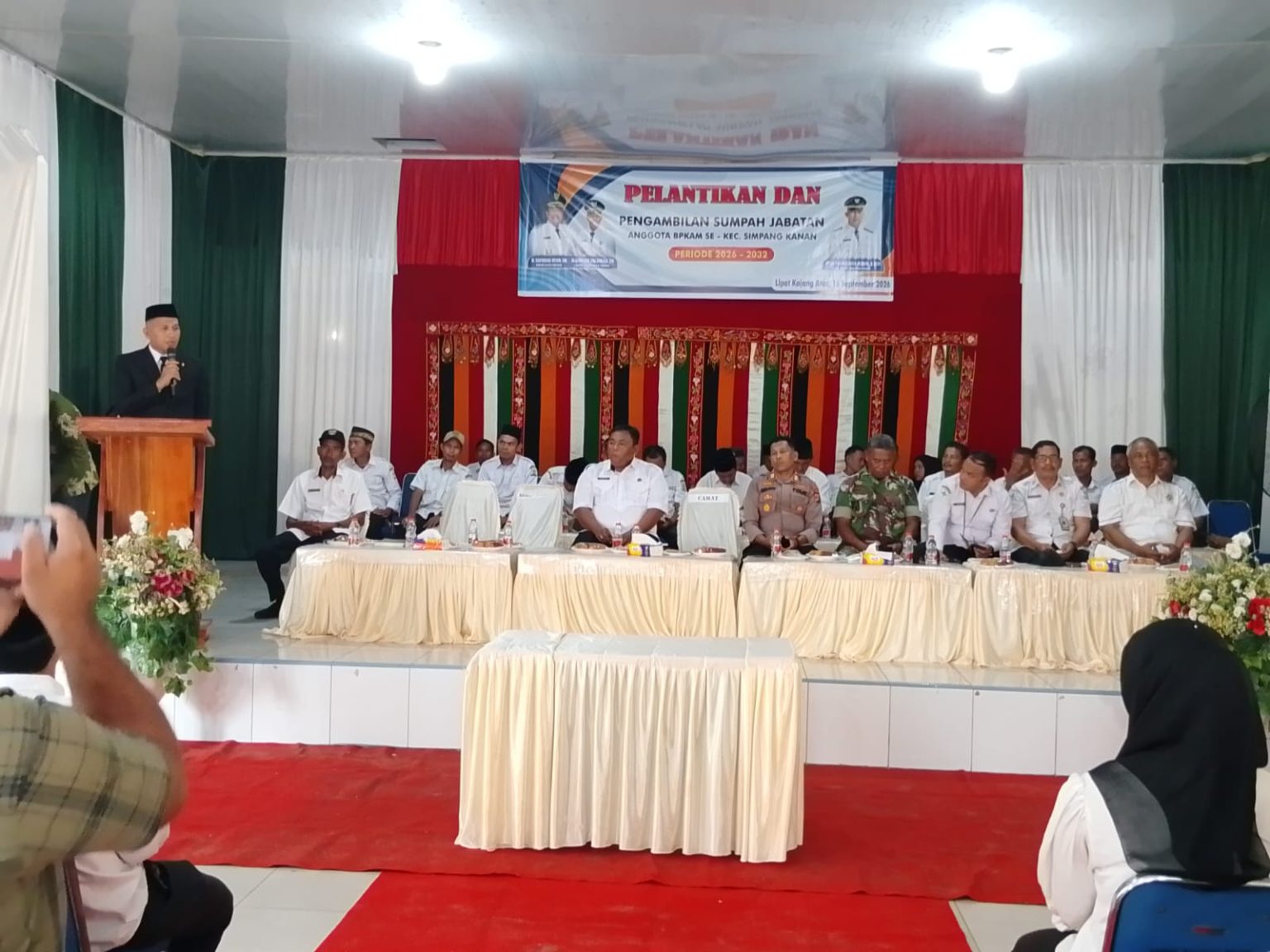 Camat Simpang Kanan Resmi Lantik Anggota Bpkam Periode 2026-2032, Tekankan Sinergi demi Kemajuan Desa