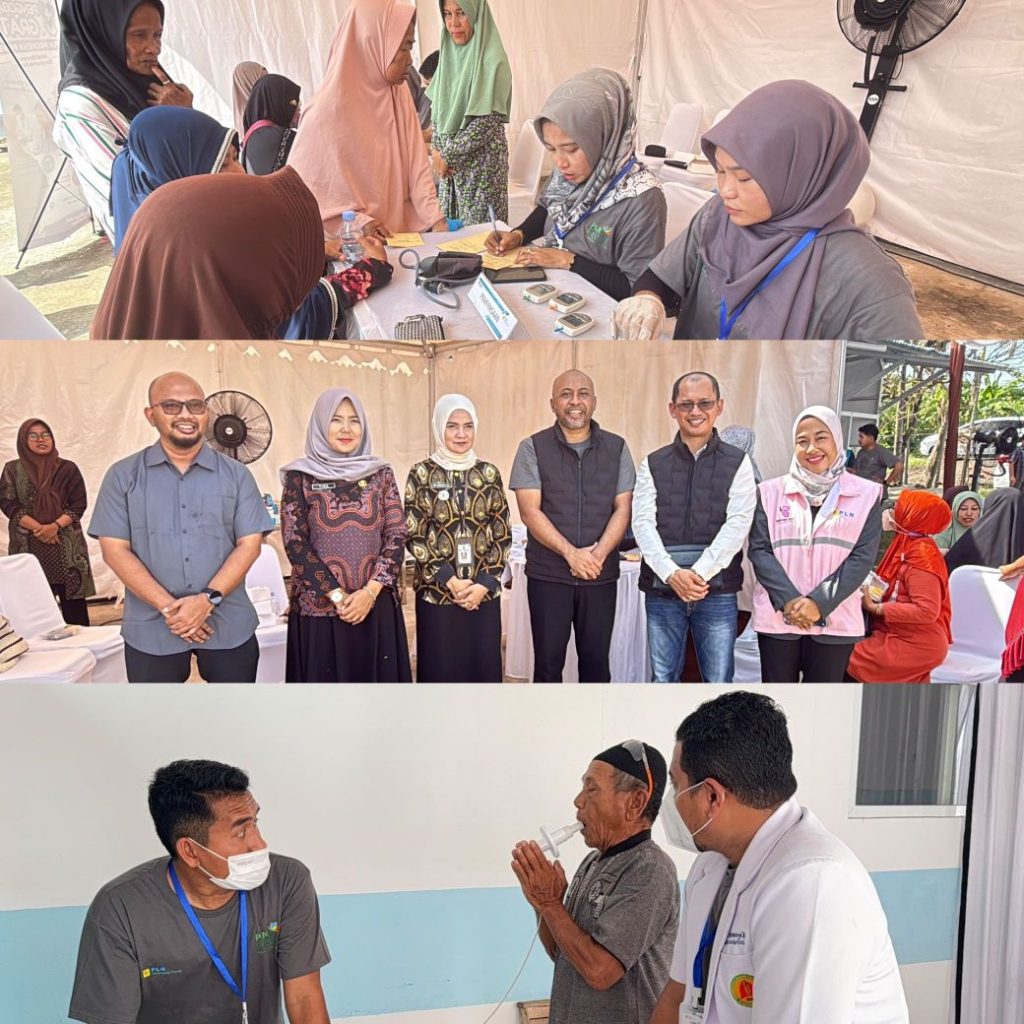 Peduli Kesehatan Masyarakat di sekitaran Operasional Pembangkit, PT PLN Indonesia Power UBP Pangkalan Susu Salurkan Manfaat melalui Pengobatan Gratis