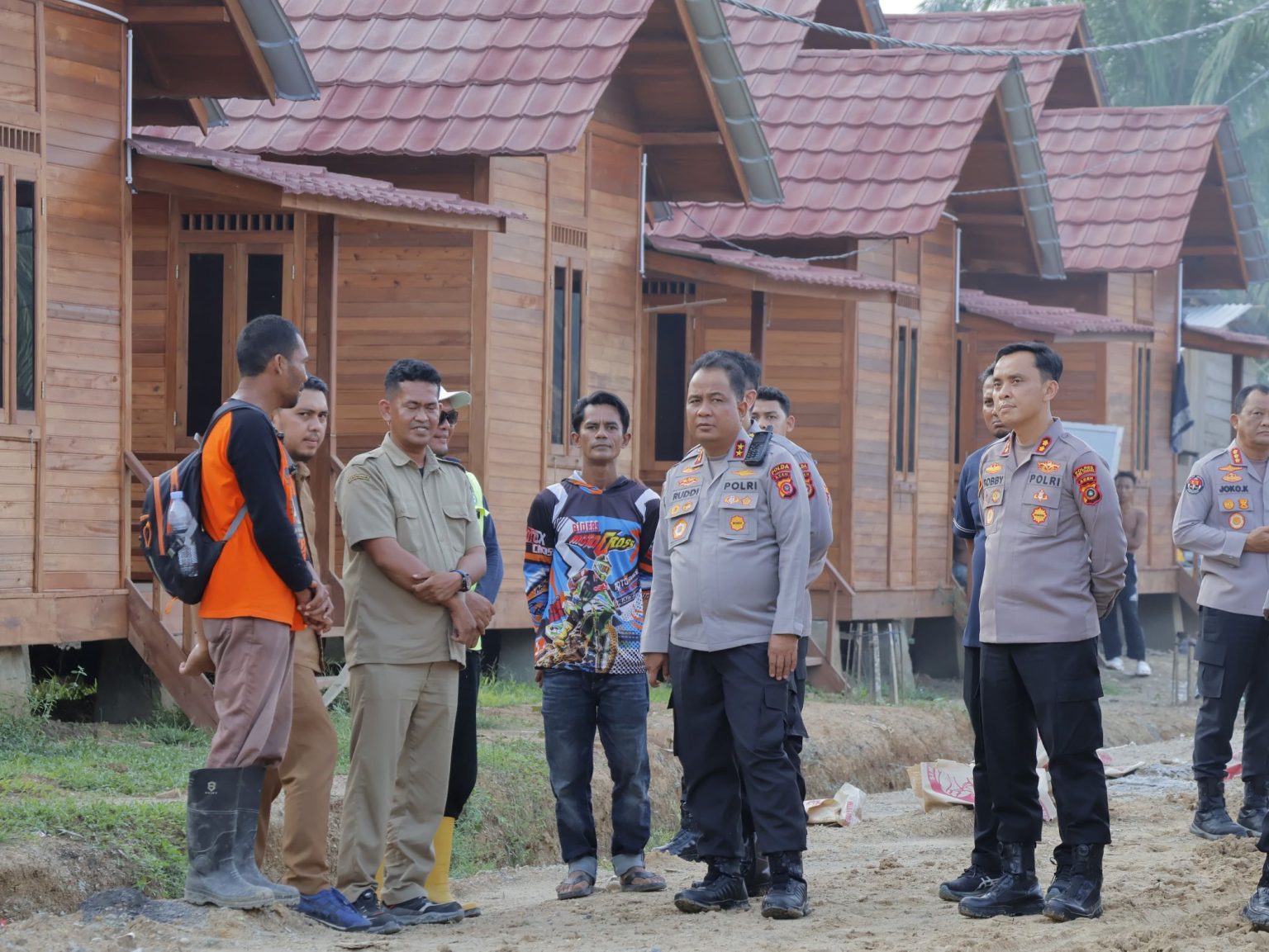 Kapolda Aceh Tinjau Progres Pembangunan Huntap Polri Presisi di Aceh Tamiang