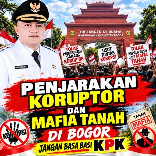 PROF DR SUTAN NASOMAL : KORUPSI DI BOGOR PARA ASN BAWAHANNYA IKUT PUCUK PIMPINAN SEMUA. MAKA KPK JANGAN BASA BASI HARUS TANGKAP PUCUK SAMPAI AKARNYA