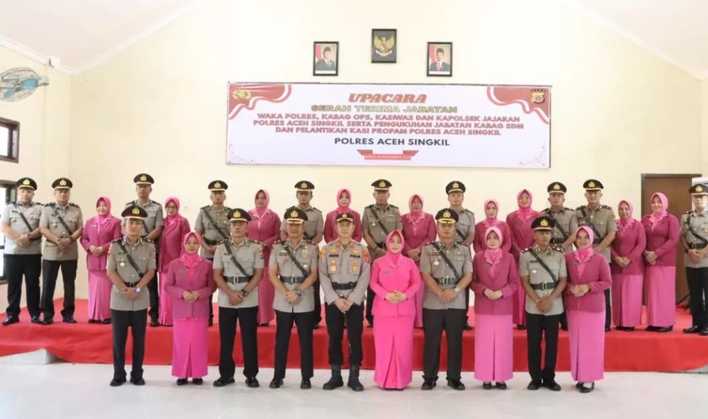 Polres Aceh Singkil Gelar Sertijab Perwira, Kompol Chairil Anshar Resmi Jabat Wakapolres