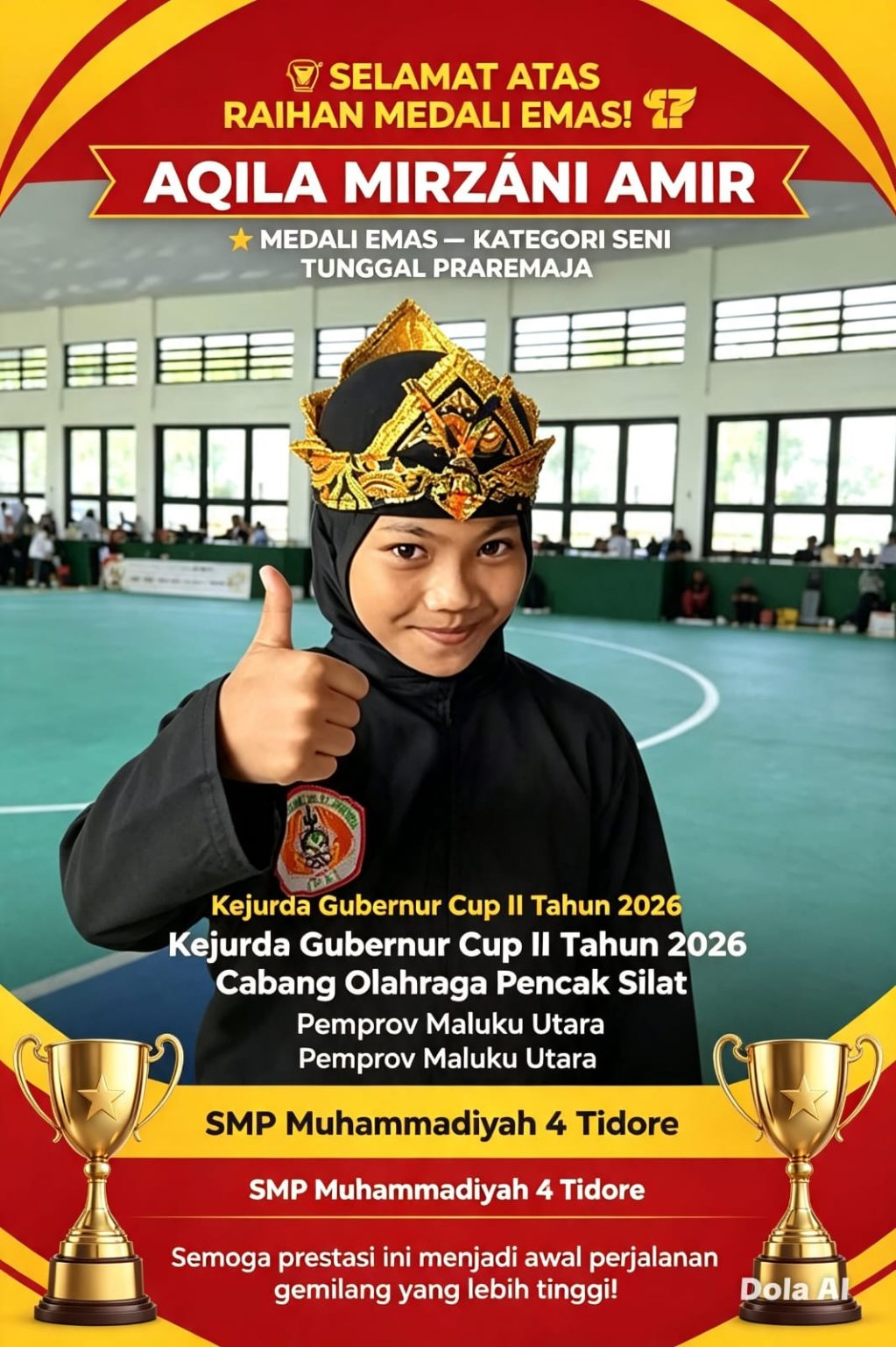 Aqila Kembali Buktikan Diri, Raih Emas di Tanah Maluku Utara