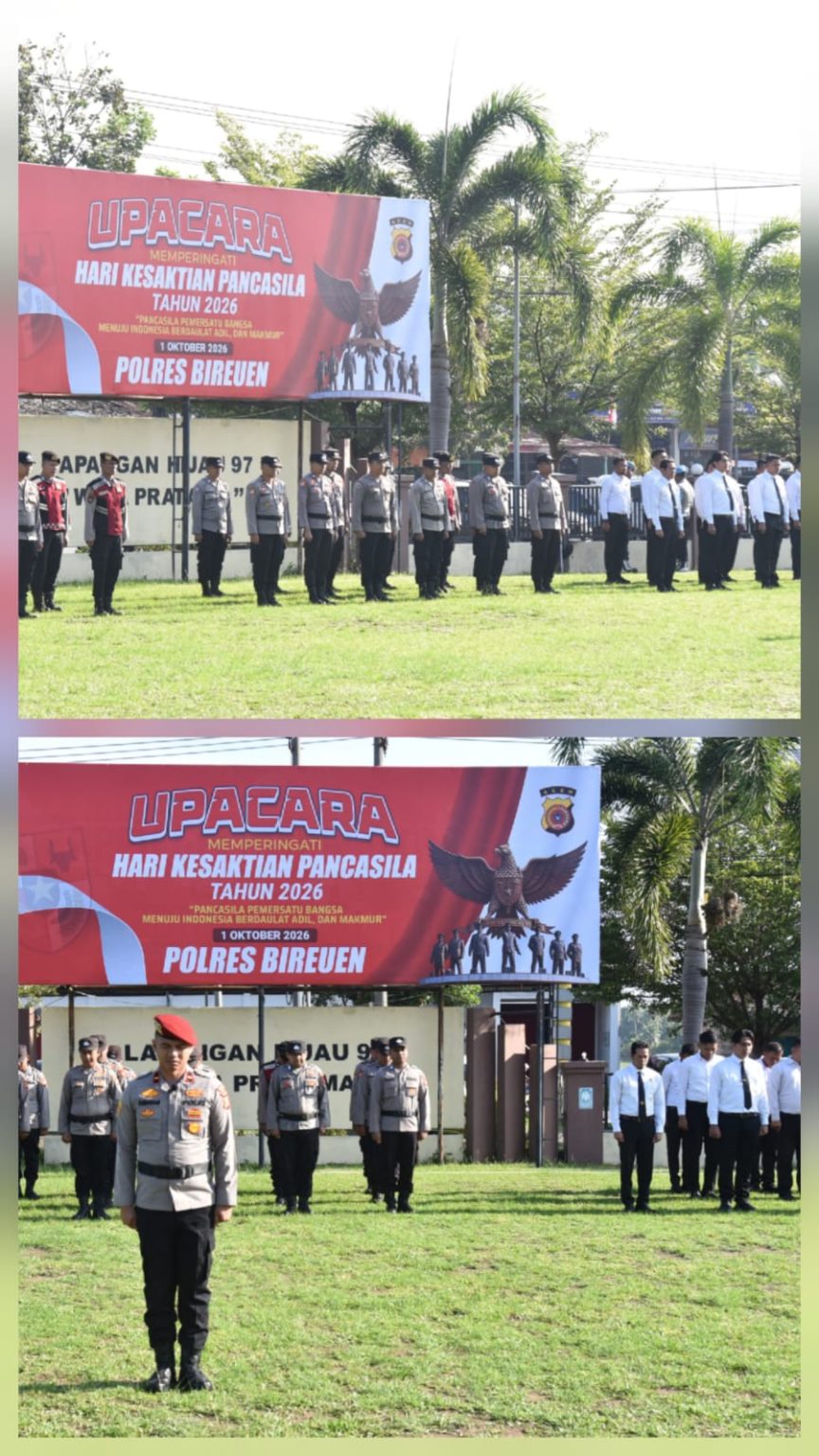 Polres Bireuen Gelar Upacara Peringatan Hari Kesaktian Pancasila 2026