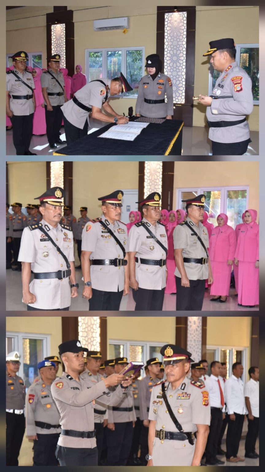 Kapolres Bireuen Pimpin Serah Terima Jabatan Kabagren dan Kabag SDM
