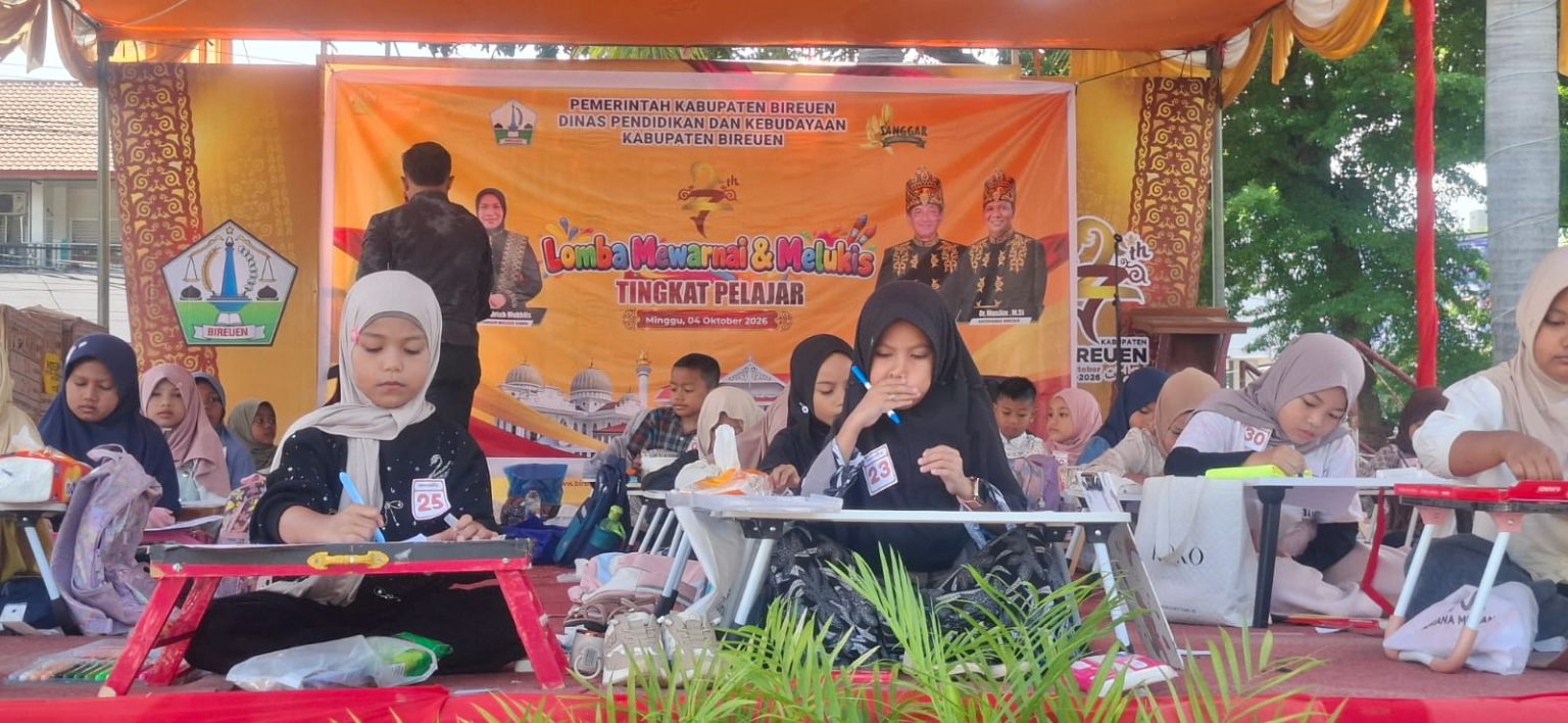 Lomba Mewarnai & Melukis Semarakkan HUT ke-27 Bireuen, PAUD hingga SMA Unjuk Kreativitas